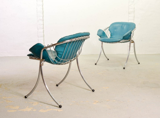 Gastone Rinaldi Design italien du milieu du siècle Chaises de salle à manger Modèle Lynn pour Rima, Italie, années 1960