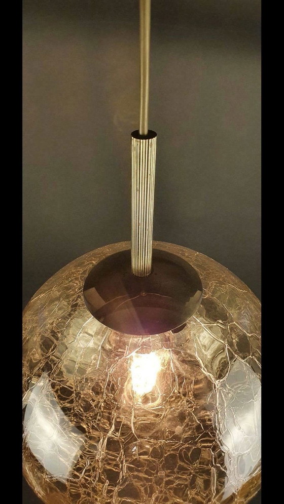 Image 1 of 3x Space Age frosted glass lamps