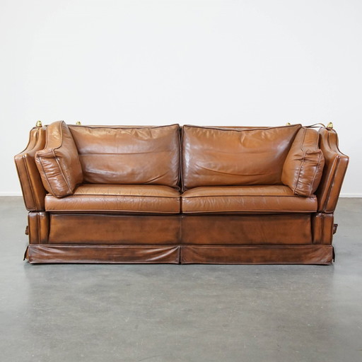 Beef Leather Castle Bench