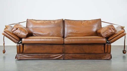 Beef Leather Castle Bench