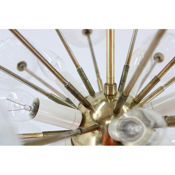 Image 1 of Vintage glass Dandelion chandelier by Kamenicky Senov,  Czechoslovakia 1970s