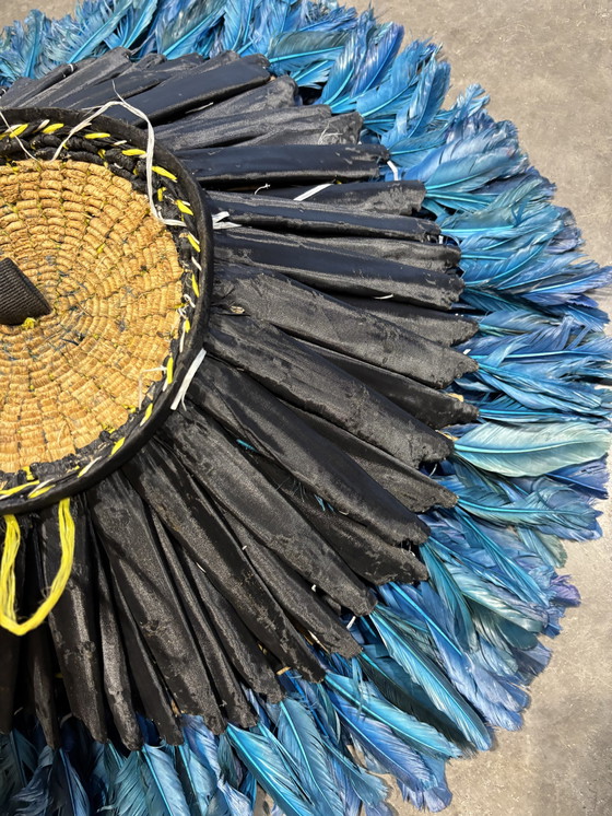 Image 1 of Juju Hat Blue 60 Cm - Natural Feather Wall Decoration