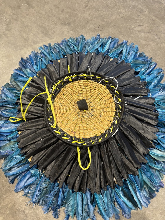 Image 1 of Juju Hat Blue 60 Cm - Natural Feather Wall Decoration