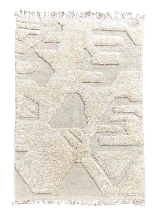 Moroccan Contemporary Abstract Wool Rug