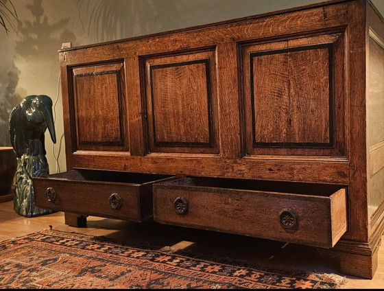 Image 1 of 18Th Century Oak English Chest