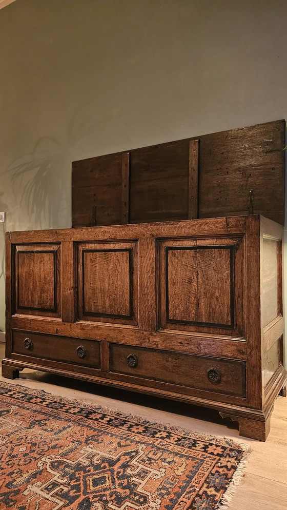 Image 1 of 18Th Century Oak English Chest