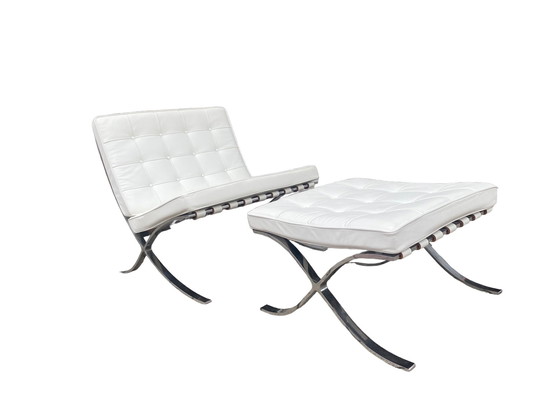 Image 1 of Barcelona Chair & Ottoman, Mies Van Der Rohe For Knoll