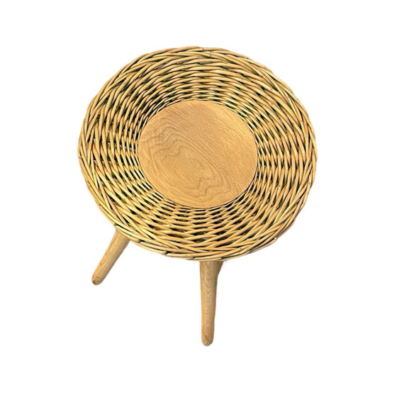 Image 1 of Rattan Stool Designed By J. Kalous, Úluv, Czechoslovakia, 1960S