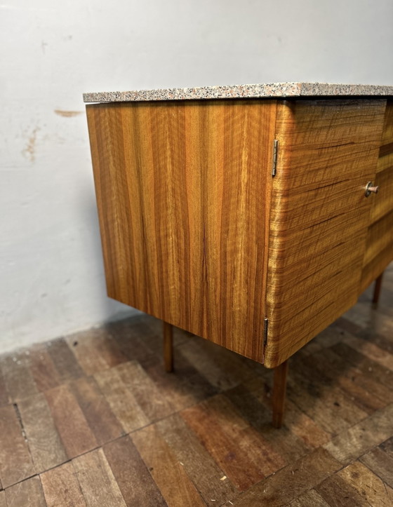 Image 1 of Mobile lavabo in teak retrò vintage di metà secolo, 1960