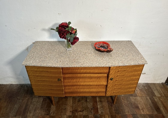 Image 1 of Mobile lavabo in teak retrò vintage di metà secolo, 1960