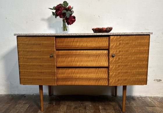 Image 1 of Mid Century retro vintage teck sideboard washstand 1960