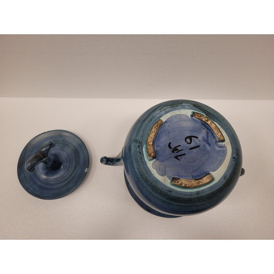Image 1 of Vintage enameled ceramic tureen by Jean de Lespinasse, France 1961