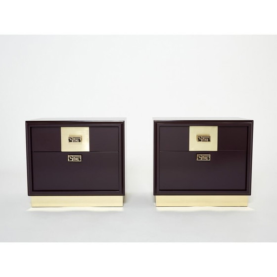 Image 1 of Pair of vintage night stands by Luciano Frigerio for Frigerio Di Desio, Italy 1970