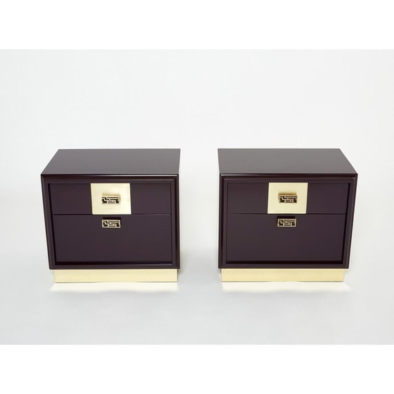 Image 1 of Pair of vintage night stands by Luciano Frigerio for Frigerio Di Desio, Italy 1970