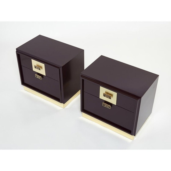 Image 1 of Pair of vintage night stands by Luciano Frigerio for Frigerio Di Desio, Italy 1970