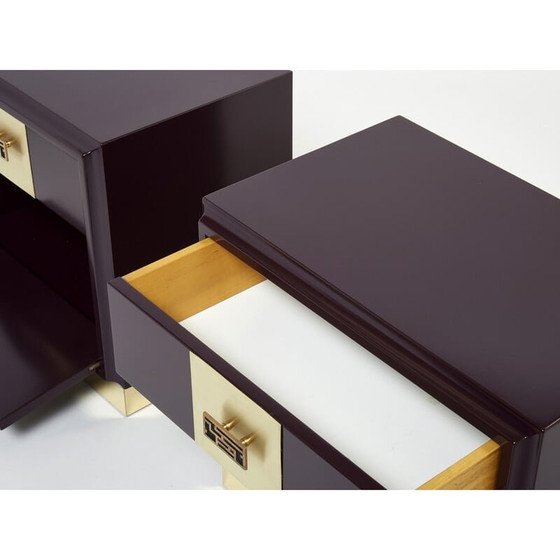 Image 1 of Pair of vintage night stands by Luciano Frigerio for Frigerio Di Desio, Italy 1970
