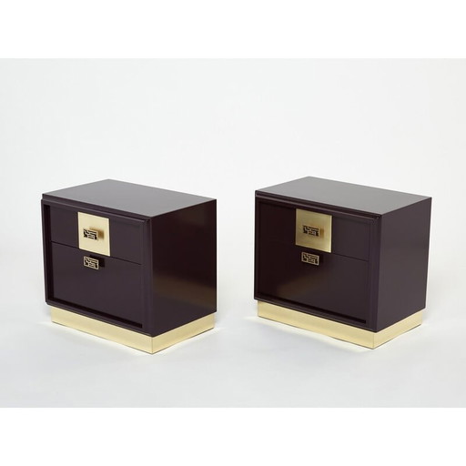 Pair of vintage night stands by Luciano Frigerio for Frigerio Di Desio, Italy 1970