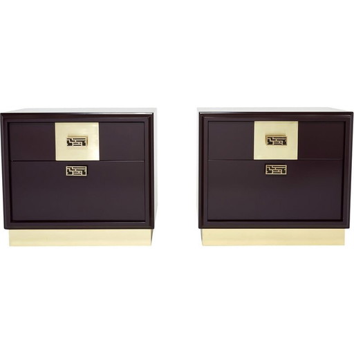 Pair of vintage night stands by Luciano Frigerio for Frigerio Di Desio, Italy 1970