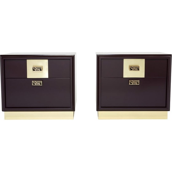 Image 1 of Pair of vintage night stands by Luciano Frigerio for Frigerio Di Desio, Italy 1970
