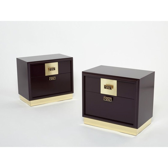 Image 1 of Pair of vintage night stands by Luciano Frigerio for Frigerio Di Desio, Italy 1970