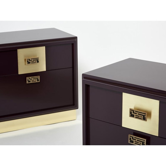 Image 1 of Pair of vintage night stands by Luciano Frigerio for Frigerio Di Desio, Italy 1970