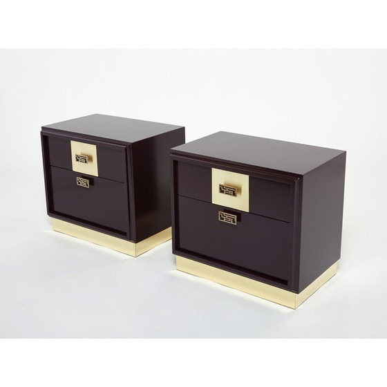 Image 1 of Pair of vintage night stands by Luciano Frigerio for Frigerio Di Desio, Italy 1970