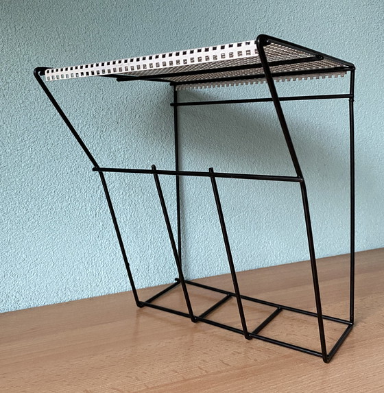 Image 1 of Parete attrezzata String in bianco e nero, stile Pilastro anni '60