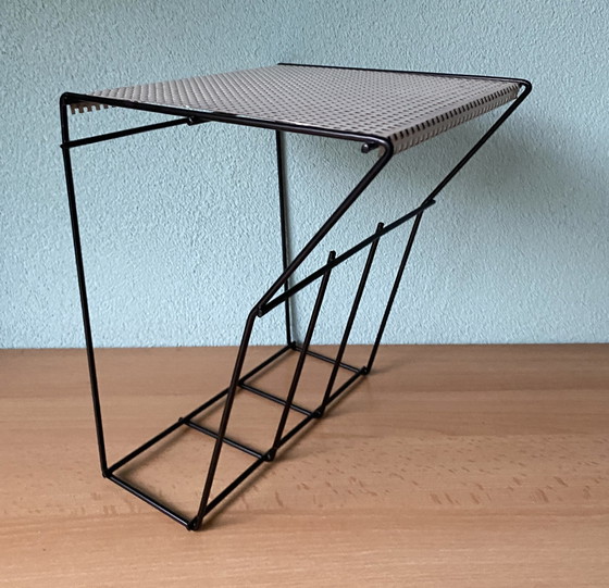 Image 1 of Parete attrezzata String in bianco e nero, stile Pilastro anni '60