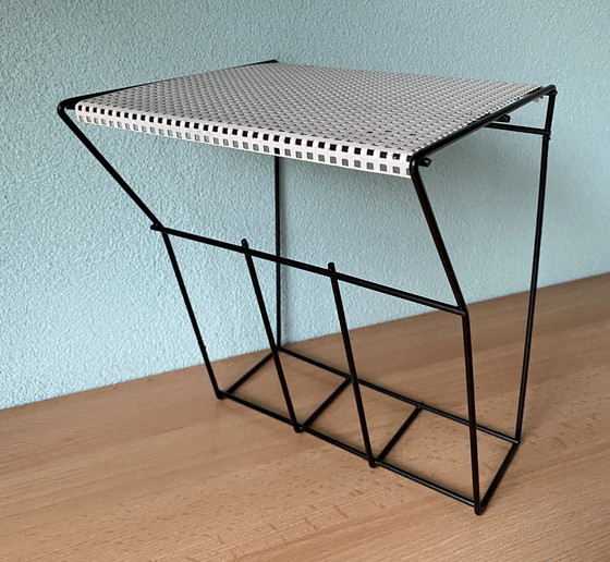 Image 1 of Parete attrezzata String in bianco e nero, stile Pilastro anni '60