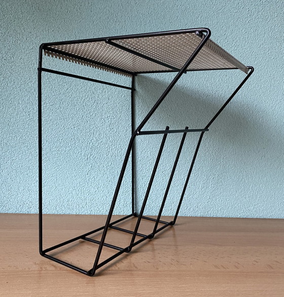 Image 1 of Parete attrezzata String in bianco e nero, stile Pilastro anni '60