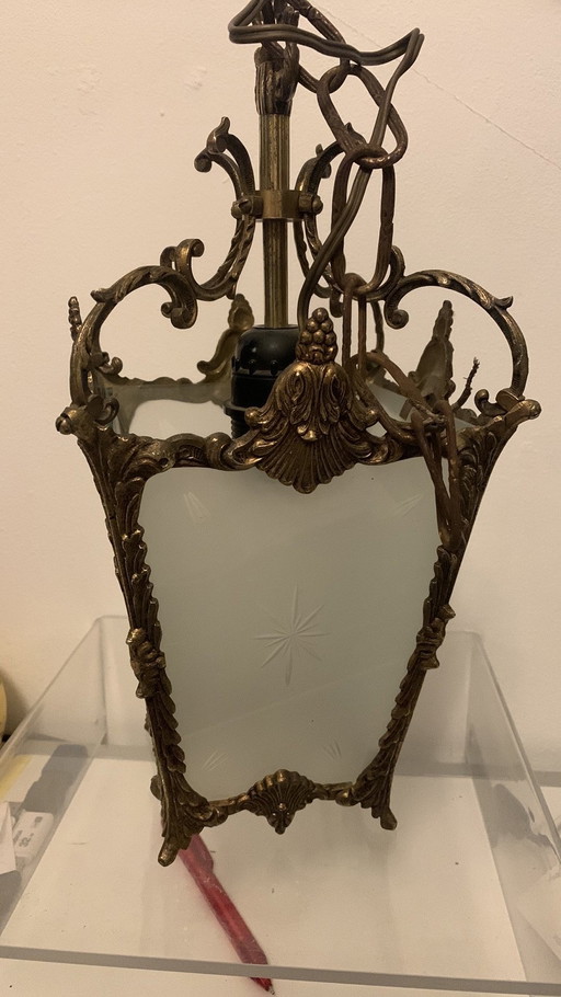 Louis XVI Brass French Hall Lantern
