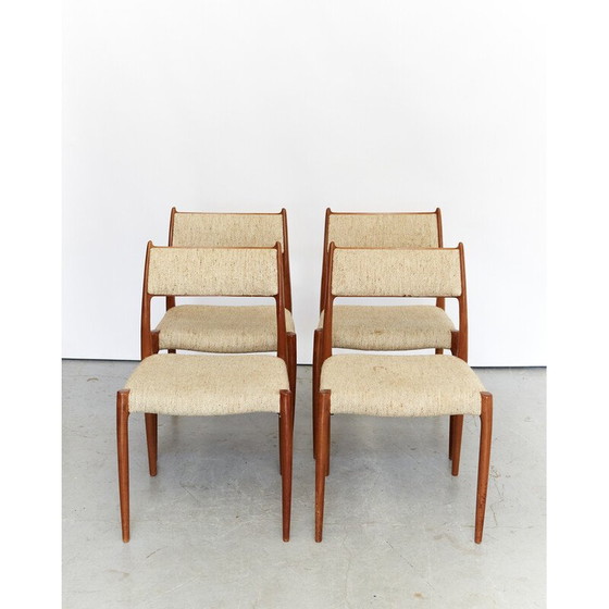Image 1 of Set of 4 vintage No. 78 teak dining chairs by Niels Otto Møller for J.L. Møllers