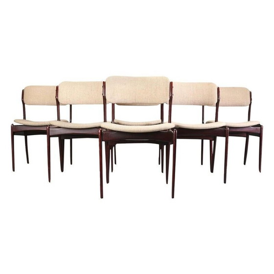 Image 1 of Set of 6 vintage chairs for Oddense Maskinsnedkeri in oakwood 1960s