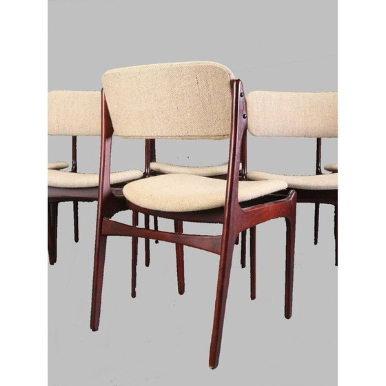 Image 1 of Set of 6 vintage chairs for Oddense Maskinsnedkeri in oakwood 1960s