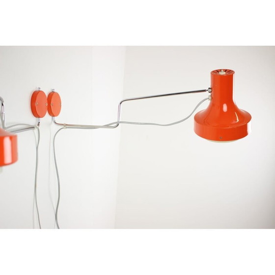 Image 1 of Pair of vintage metal sconces by Josef Hurka for Napako, Czech 1970
