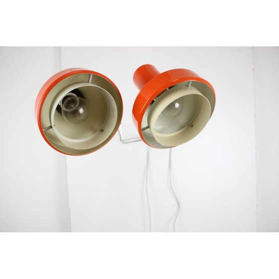 Image 1 of Pair of vintage metal sconces by Josef Hurka for Napako, Czech 1970