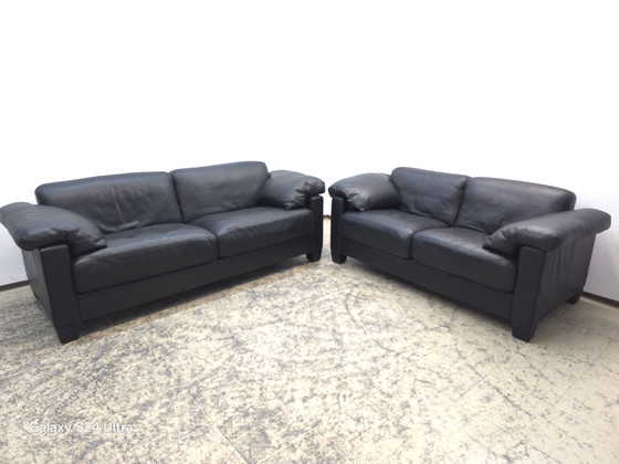 Image 1 of De Sede Ds 17 set set designer sofa leather sofa two-seater three-seater couch sofa