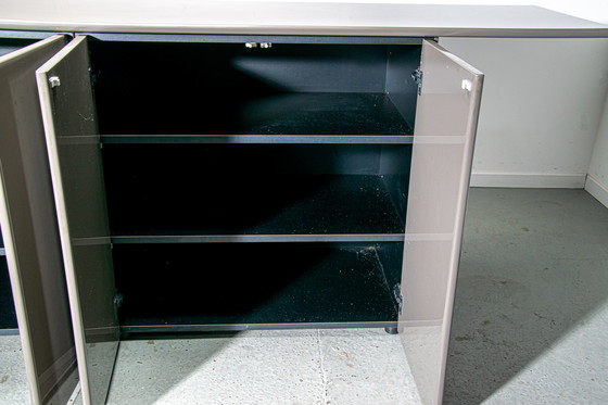 Image 1 of Italian sideboard in high gloss grey lacquer