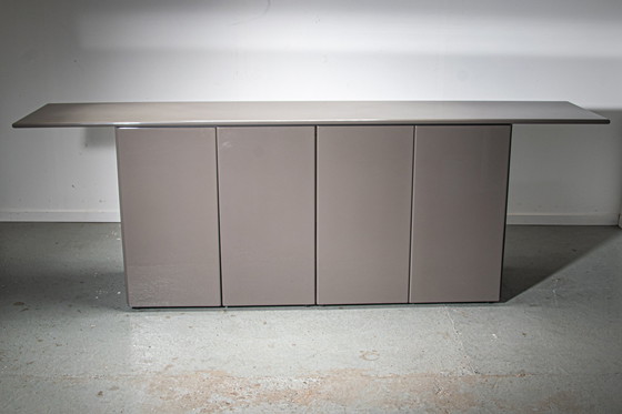 Image 1 of Italian sideboard in high gloss grey lacquer