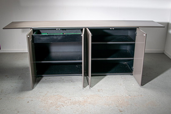 Image 1 of Italian sideboard in high gloss grey lacquer