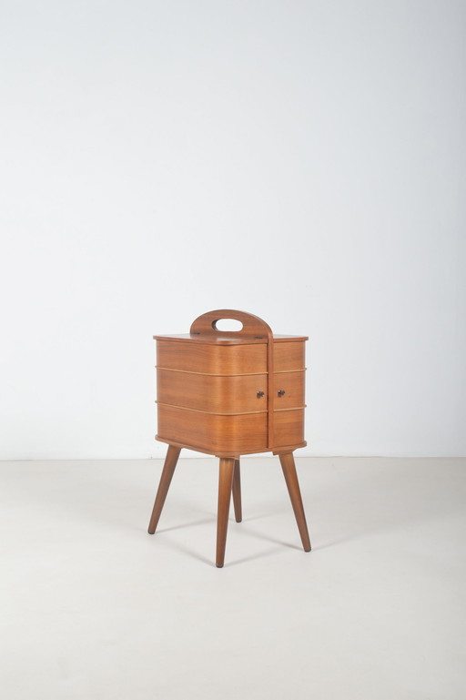 Meuble de couture scandinave Mid Century, années 1960