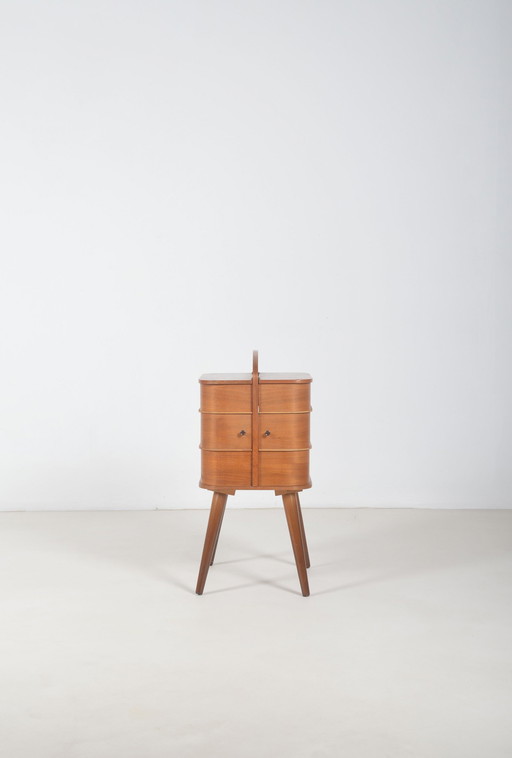 Meuble de couture scandinave Mid Century, années 1960