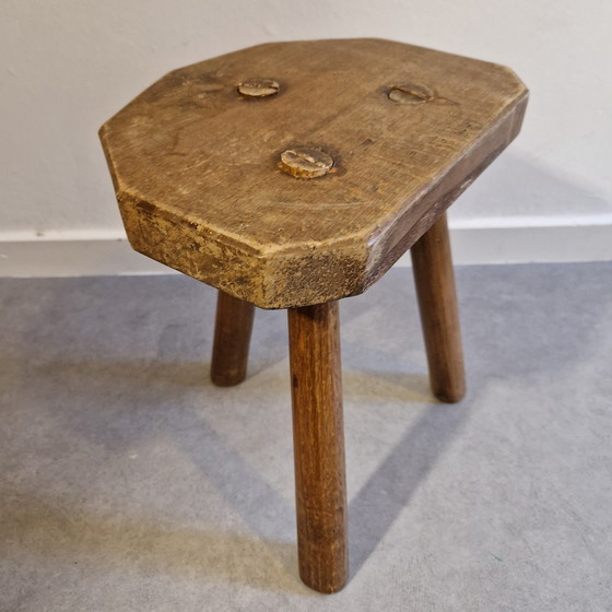 Image 1 of Antique Milk Stool Plant Table