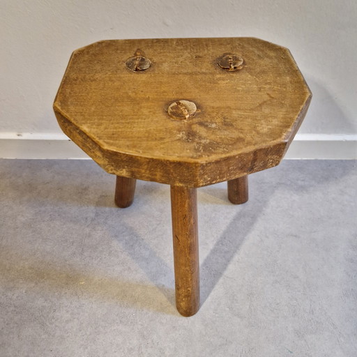 Antique Milk Stool Plant Table