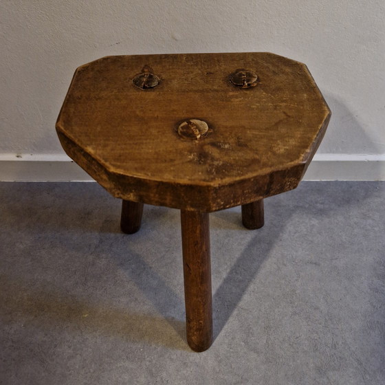 Image 1 of Antique Milk Stool Plant Table