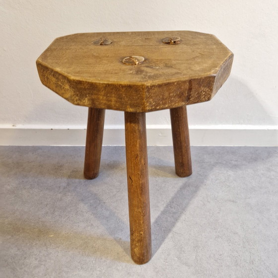 Image 1 of Antique Milk Stool Plant Table