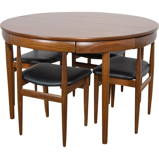 Mid-century teak dining set by Hans Olsen for Frem Røjle, 1960s