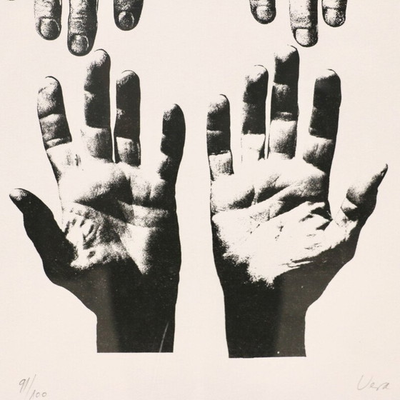 Image 1 of Litografia vintage di Véra Székély, Francia 1977