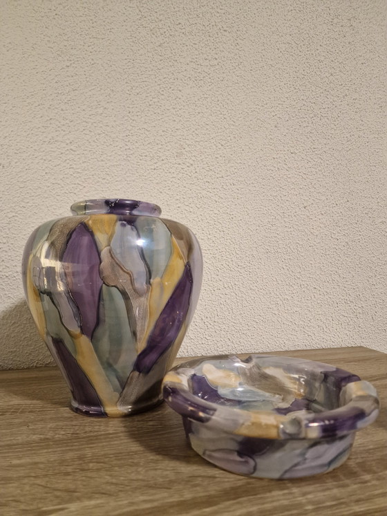 Image 1 of Vaso e posacenere in ceramica vintage