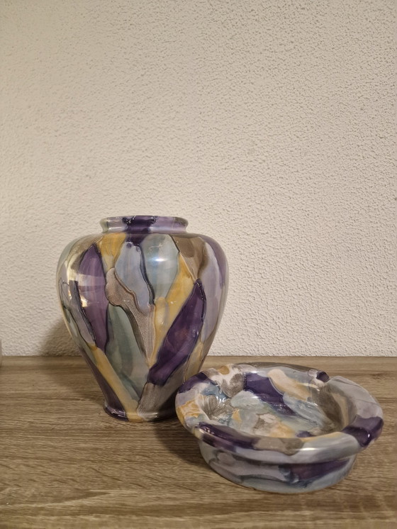 Image 1 of Vaso e posacenere in ceramica vintage